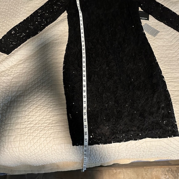 Black Sequined Cocktail Christmas Party Dress - Picture 6 of 10